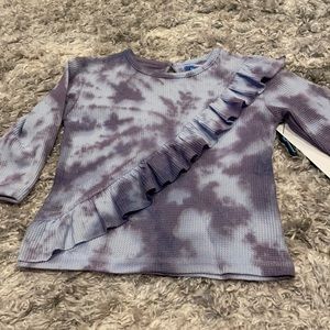 Tie dye ruffled shirt